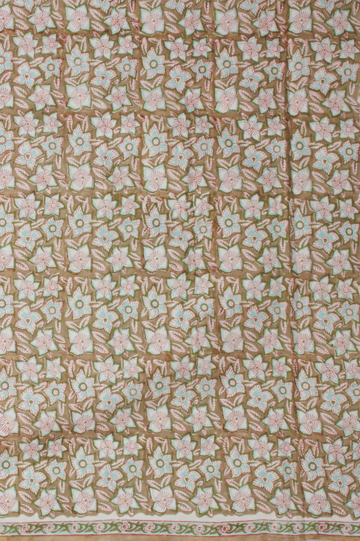 Hand Block Printed Silk Cotton 3-Piece Salwar Suit Material - AvishyaHand Block Printed Silk Cotton 3-Piece Salwar Suit Material - Avishya