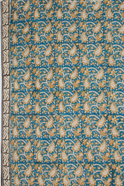 Blue Hand Block Printed Cotton 3-Piece Salwar Suit Material -Avishya