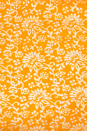 Yellow Hand Block Printed Cotton 3-Piece Salwar Suit Material 10065064