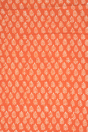 Orange Batik Printed Cotton 3-Piece Salwar Suit Material - Avishya