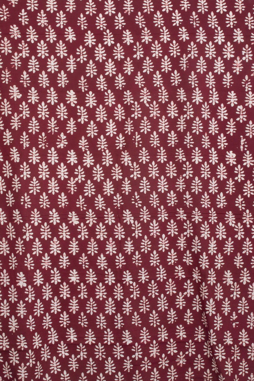 Burgundy Hand Block Printed Cotton 3-Piece Salwar Suit Material -Avishya