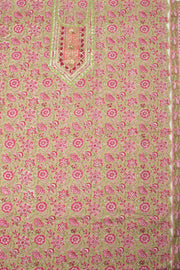 Gotapatti Embroidered Cotton 3-Piece Salwar Suit Material - Avishya