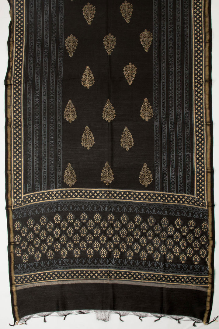 Embroidered 3-Piece Silk Cotton Salwar Suit Material - Avishya