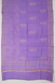 Lavender  Embroidered 3-Piece Silk Cotton Salwar Suit Material  - Avishya