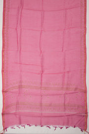 Pink Embroidered 3-Piece Silk Cotton Salwar Suit Material  - Avishya