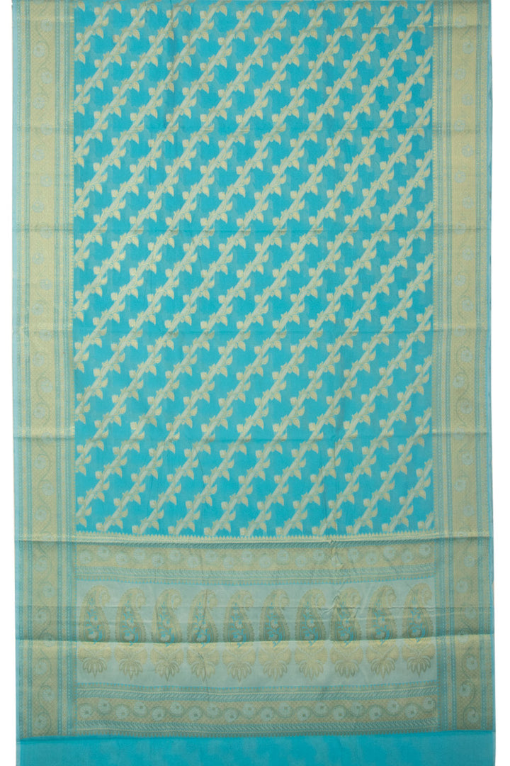 Blue Handloom Banarasi Cotton Saree - Avishya