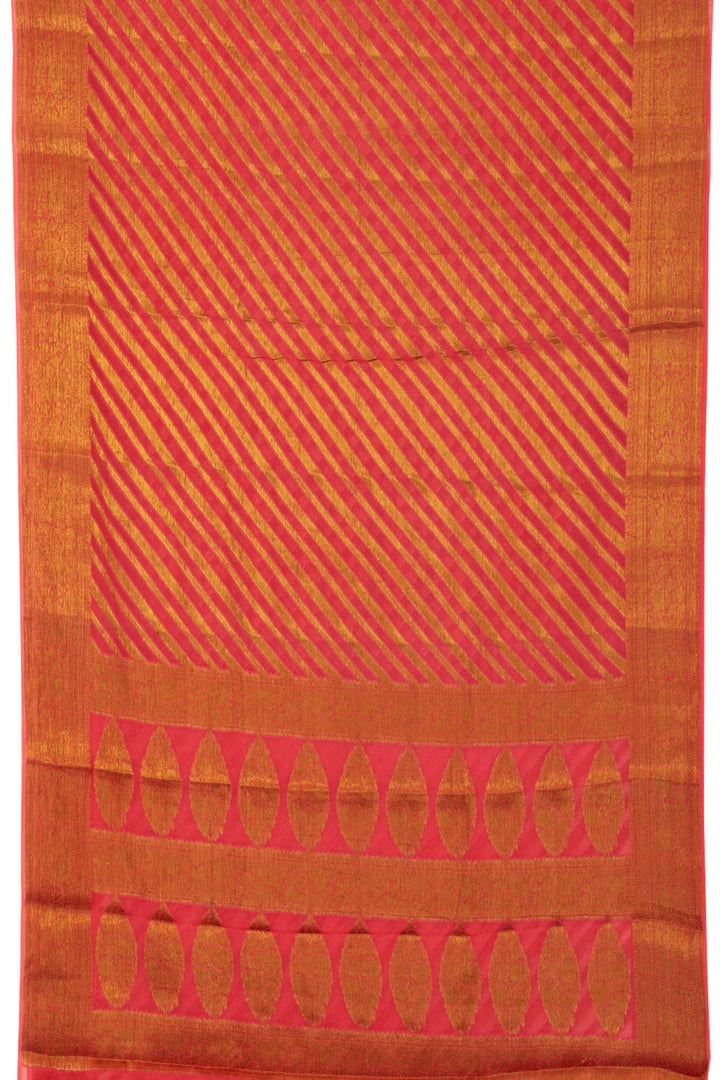 Pink Handloom Banarasi Chiffon Saree - Avishya
