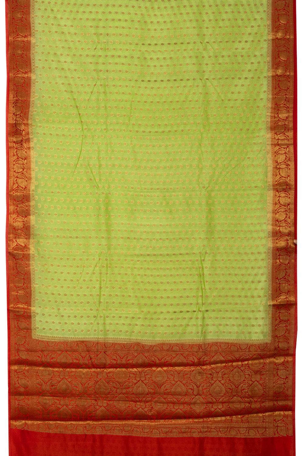 Green Handloom Banarasi Summer Silk Saree - Avishya