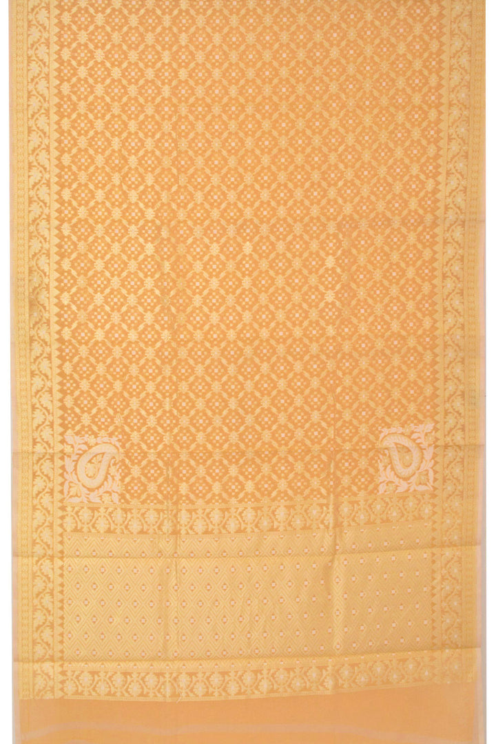 Golden Yellow Handloom Banarasi Cotton Saree - Avishya