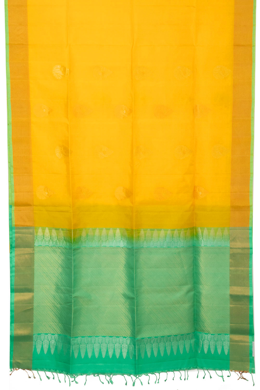 Bright Yellow Handloom Kanjivaram Soft Silk Saree - Avishya