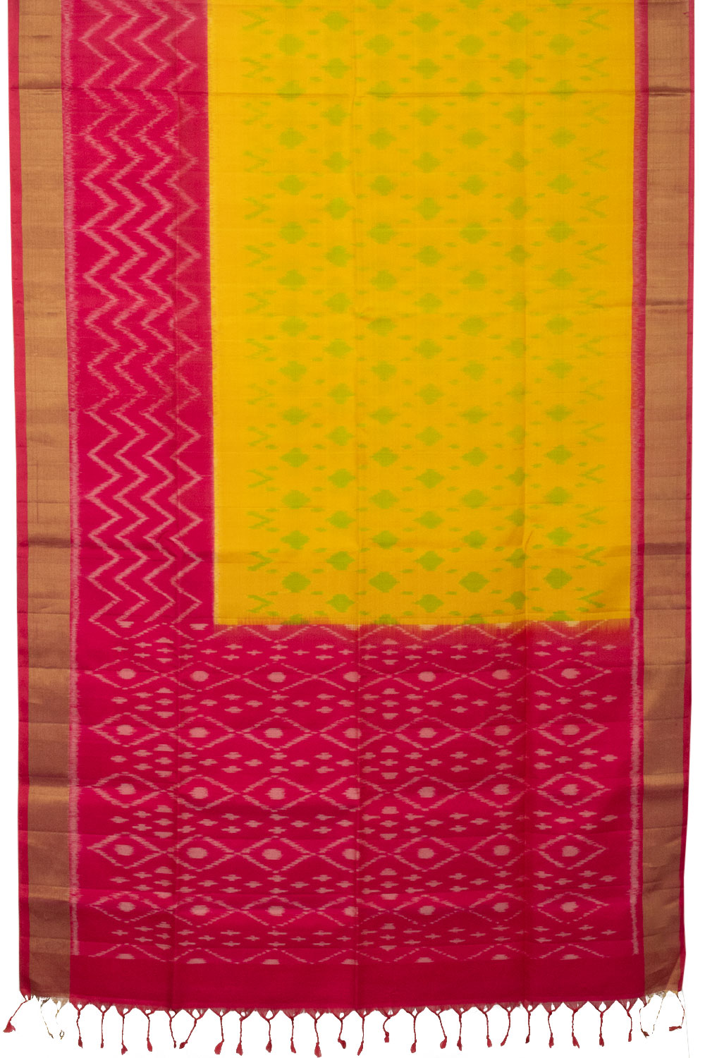 Vivid Yellow Handloom Kanjivaram Soft Silk Saree 10065236