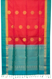 Crimson Red Handloom Kanjivaram Soft Silk Saree - Avishya