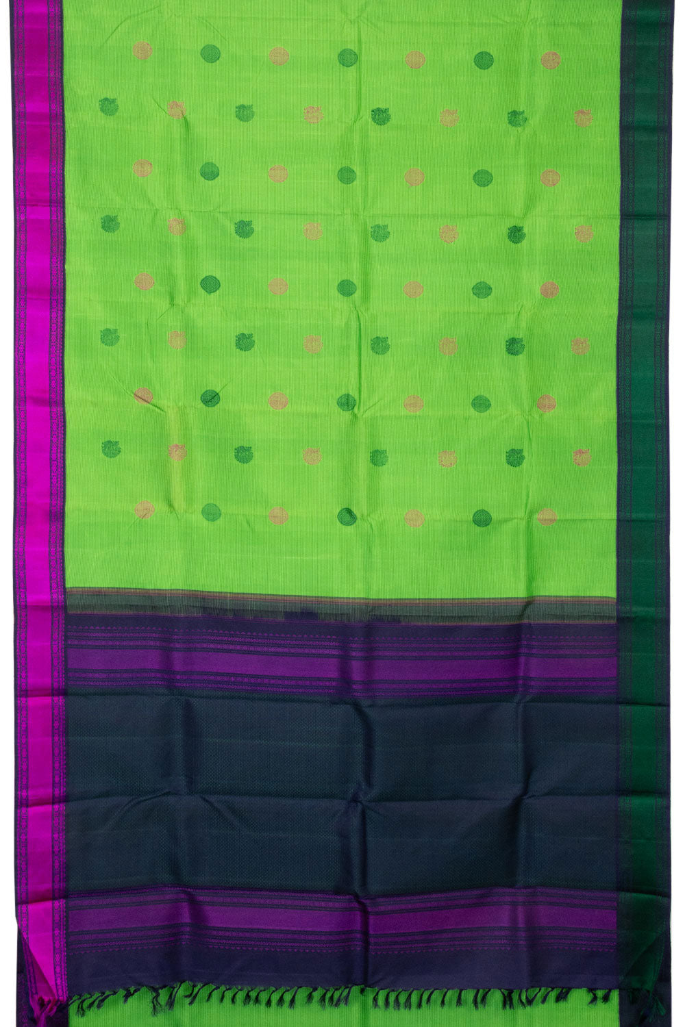 Parrot Green Kanjivaram Soft Silk Saree - Avishya
