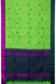 Parrot Green Kanjivaram Soft Silk Saree - Avishya