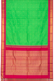 Green Handloom Korvai Kanjivaram Silk Saree - Avishya