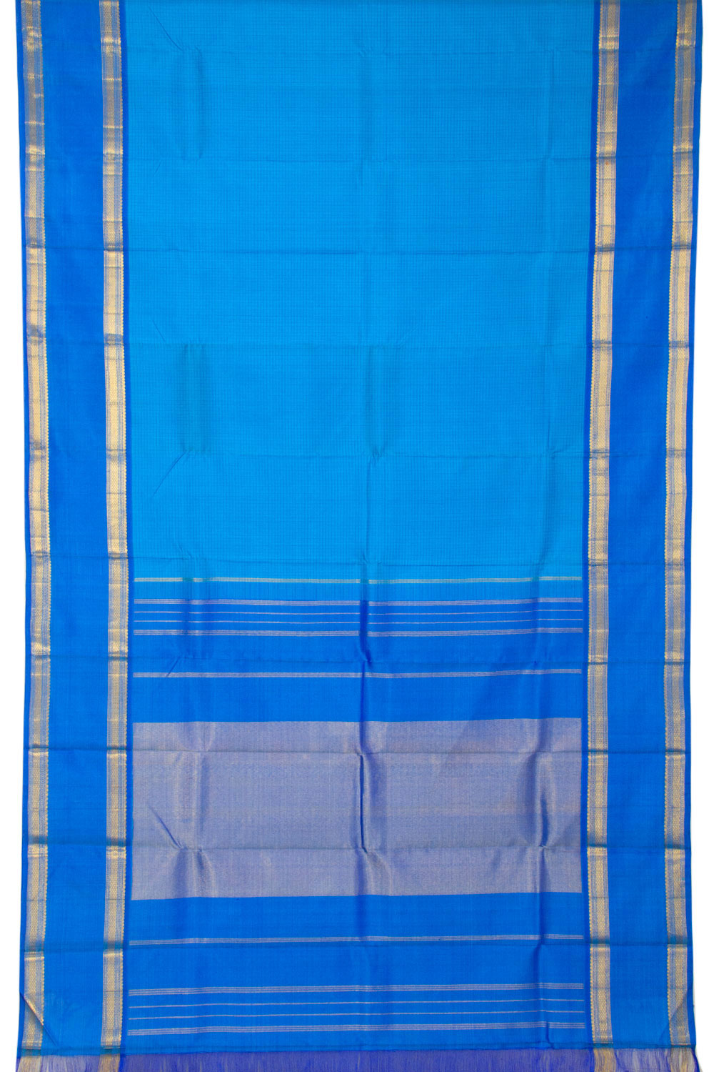 Copper Sulphate Blue Handloom Kanjivaram Silk Saree - Avishya