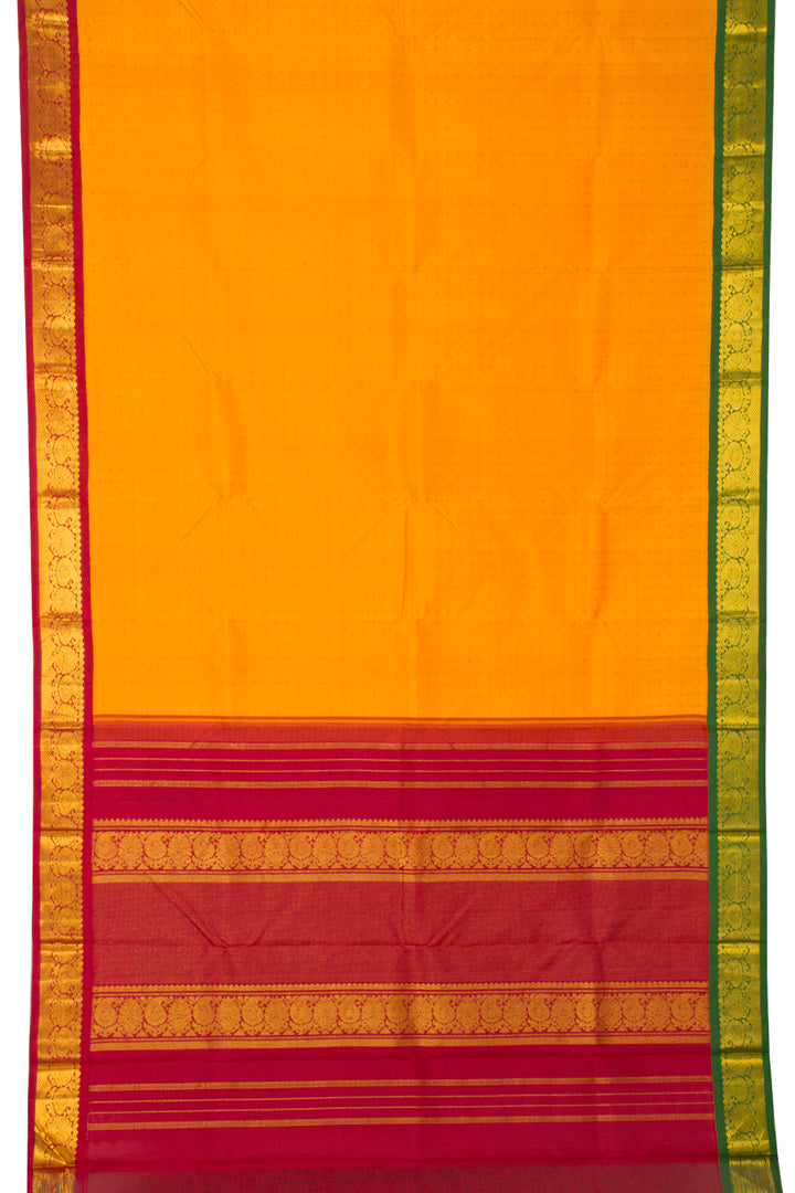 Chrome Yellow Handloom Kanjivaram Silk Saree - Avishya
