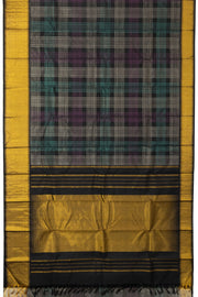 Black Handloom Kanjivaram Silk Saree- Avishya
