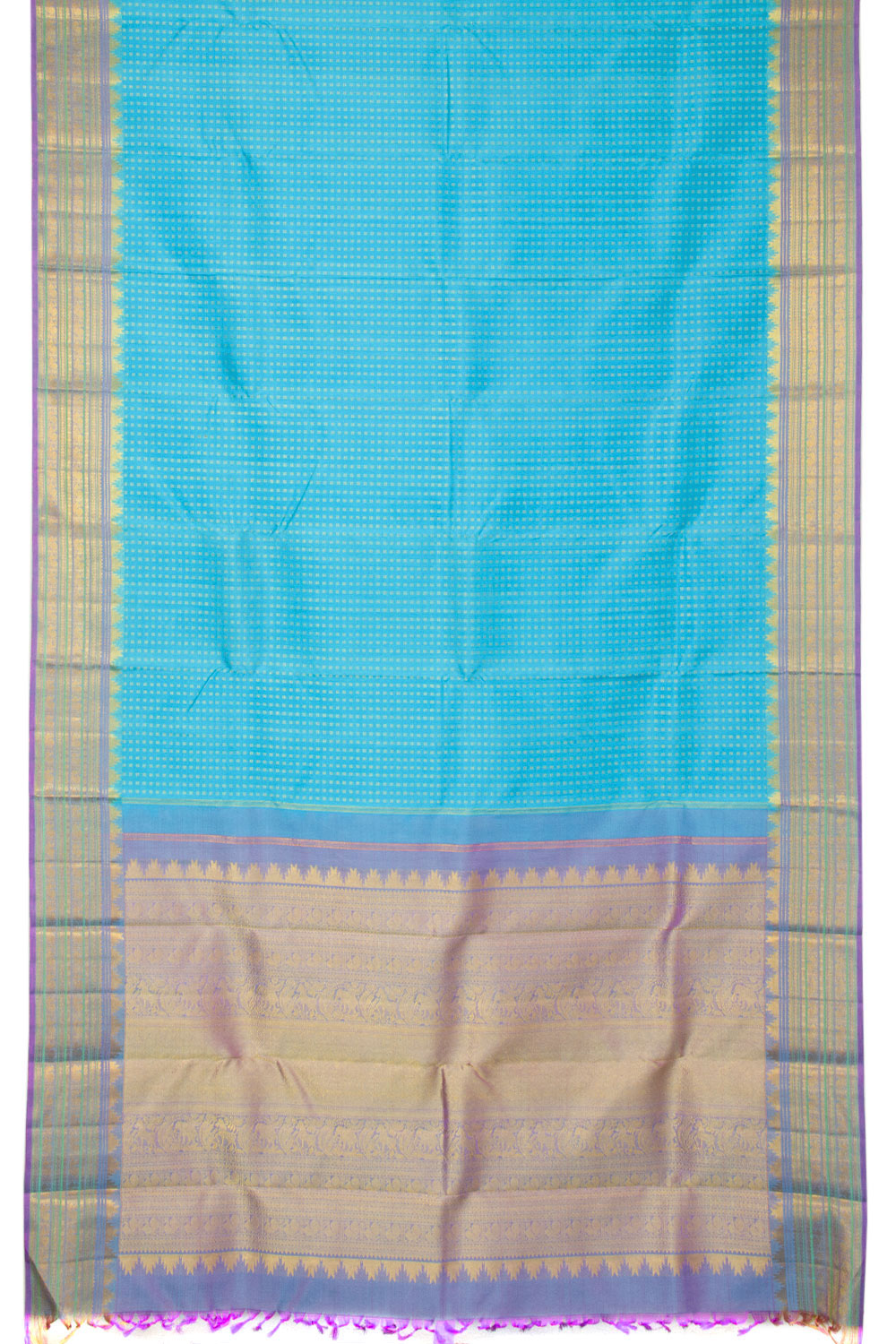 Blue Handloom Kanjivaram Silk Saree - Avishya