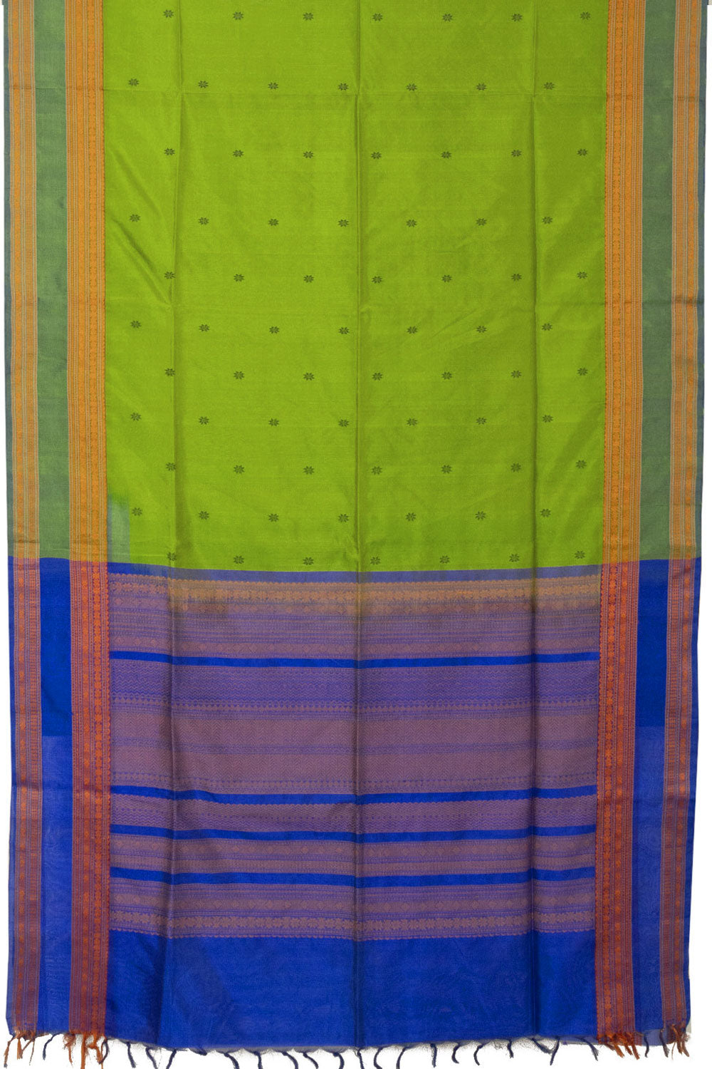 Sheen Green Handloom Kanchi Silk Cotton Saree 10065349