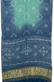 Sky Blue Handwoven Bandhani Modal Saree - Avishya