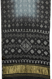 Grey Handwoven Bandhani Modal Saree  - Avishya