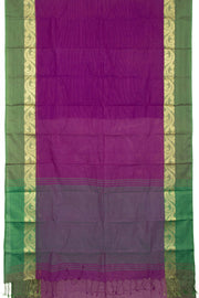 Purple Handloom Dhaniakhali Cotton Saree - Avishya