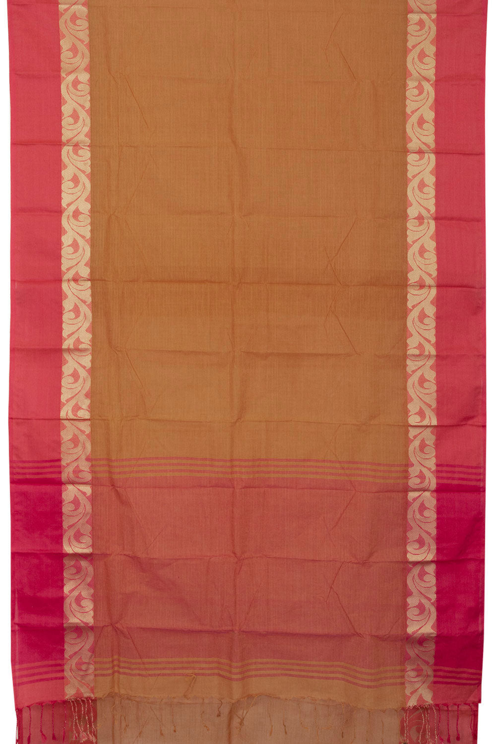 Brown Handloom Dhaniakhali Bengal Cotton Saree - Avishya