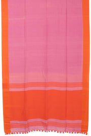 Pink Handloom Dhaniakhali Bengal Cotton Saree  - Avishya