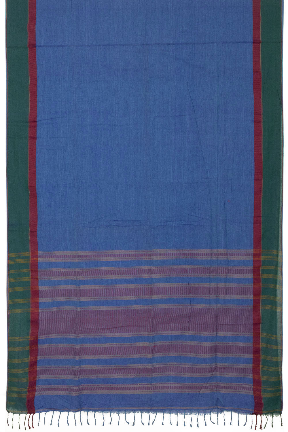 Blue Handloom Khadi Bengal Cotton Saree - Avishya