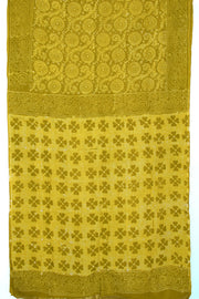 Green Batik Printed Silk saree - Avishya