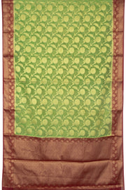 Green Banarasi Organza Saree - Avishya