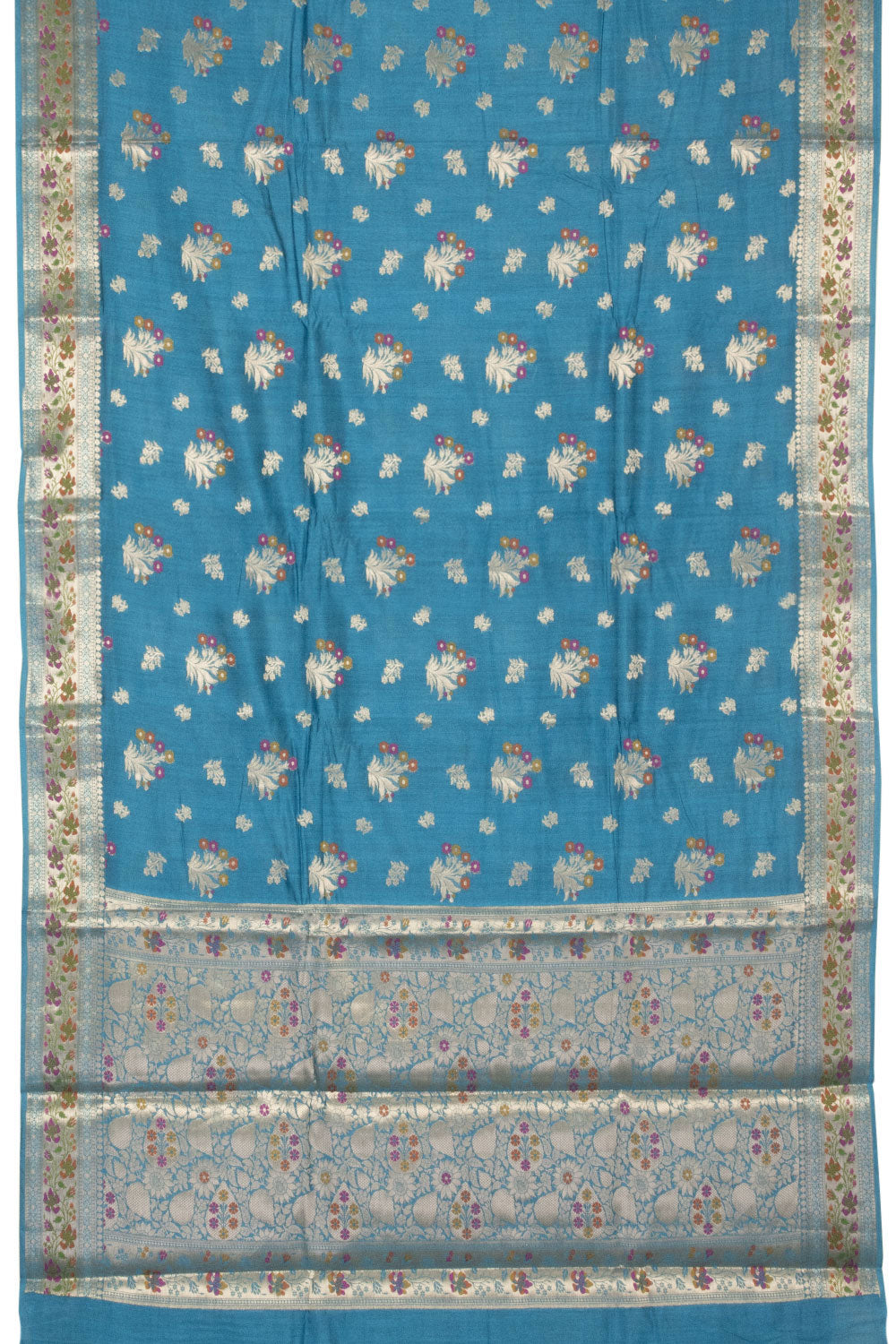 Blue Handloom Banarasi Chiniya Silk Saree  - Avishya