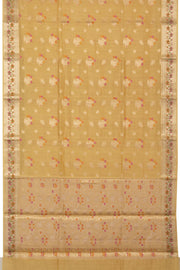 Blonde Yellow Handloom Banarasi Chiniya Silk Saree 10065485