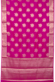 Pink Handloom Banarasi Chiniya Silk Saree 10065489