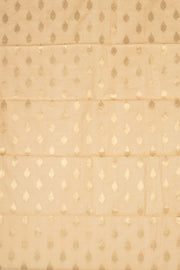 Cream 3-piece Banarasi Silk Salwar Suit Material with Printed Dupatta 10065491