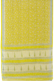 Green Vanaspathi Hand block Printed Kota Cotton saree - Avishya