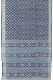  Blue Vanaspathi Hand block Printed Kota Cotton saree - Avishya