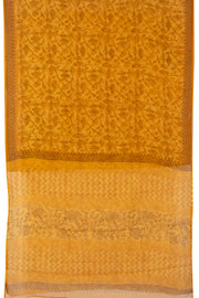 Yellow Vanaspathi Hand block Printed Kota Cotton saree - Avishya