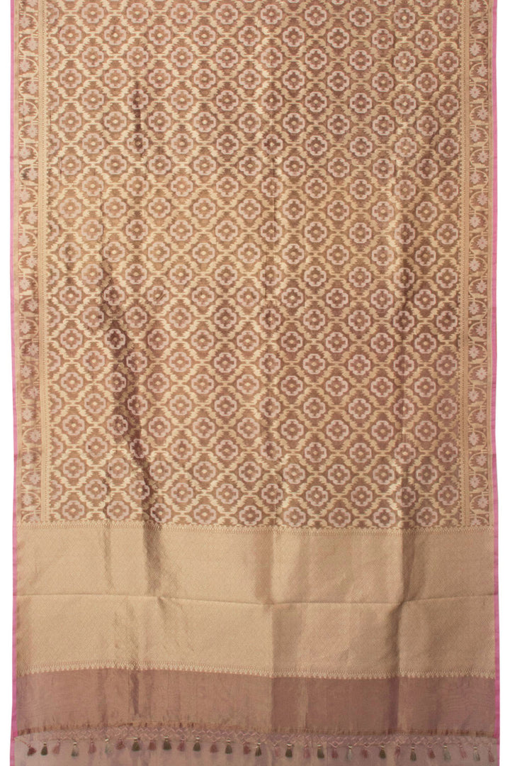Dual Tone Brown Banarasi Pure Tissue Silk Saree 10065647