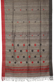 Grey Handloom Geecha Silk Saree - Avishya