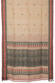 Cream Handloom Jamdani Silk Saree 10065671