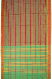 Brown Handloom Chettinad Cotton Saree - Avishya