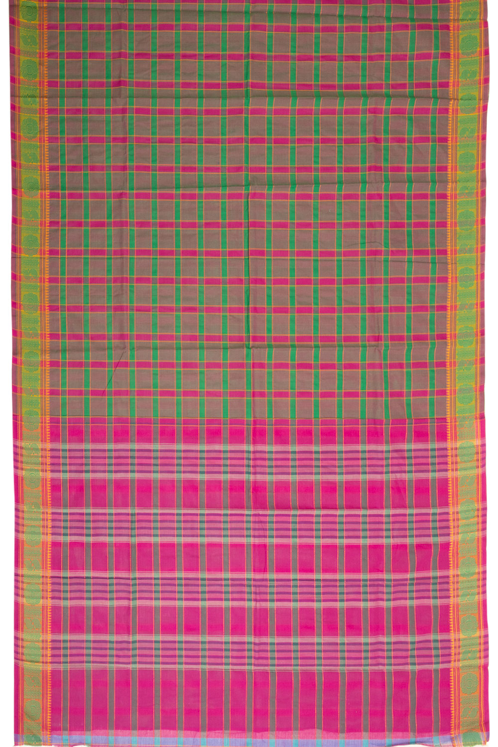 Pink Handloom Chettinad Cotton Saree - Avishya