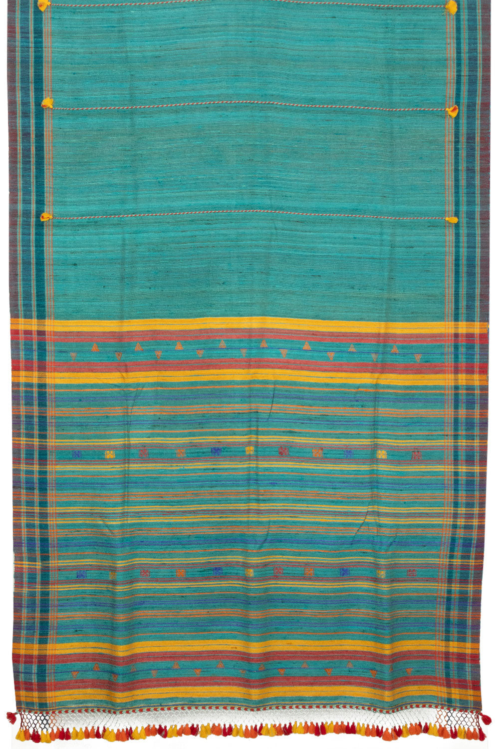 Blue Handloom Bhujodi Tussar Cotton Saree - Avishya