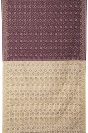 Dark Wine Handloom Himro Silk Cotton Saree - Avishya