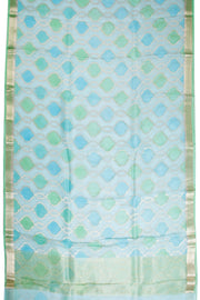 Blue Pure Silk Organza Banarasi Saree - Avishya
