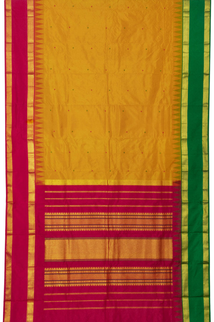 Yellow Korvai Kanjivaram Silk Saree 10065790