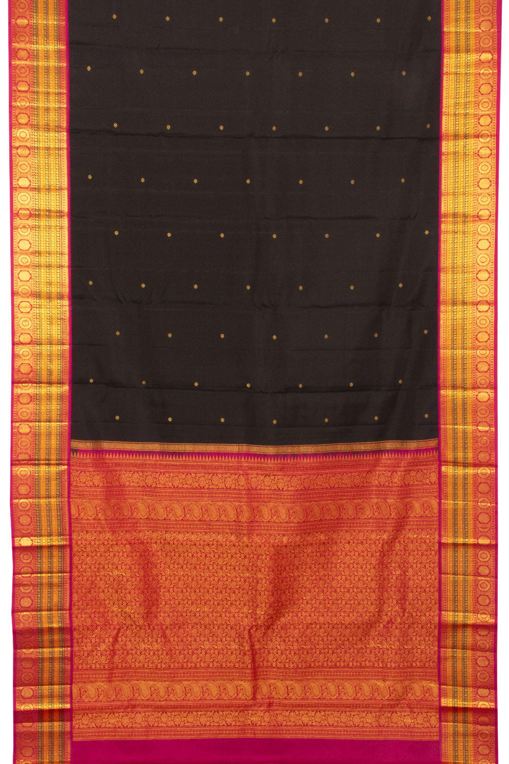 Black Korvai Kanjivaram Silk Saree 10065800