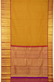 Sunshine Yellow Korvai Kanjivaram Silk Saree 10065802